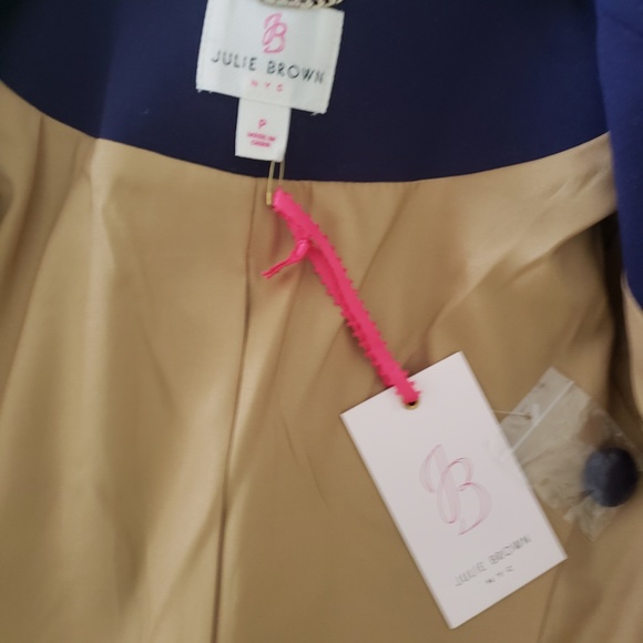 NWT JULIE BROWN NAVY PEACOAT SIZE PETITE - Picture 6 of 8